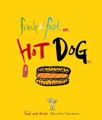 음식점 포스터 / 손으로 그린 식당 그림