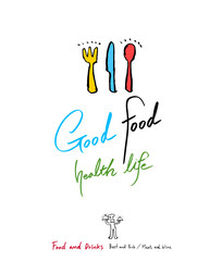 음식점 포스터 / 손으로 그린 식당 그림