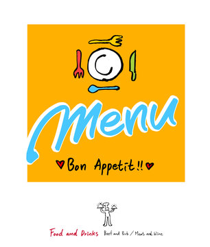 음식점 포스터 / 손으로 그린 식당 그림