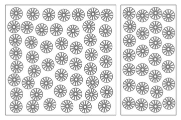Set decorative card for cutting. Ethnic Decorative pattern. Laser cut panel. Ratio 1:1, 1:2. Vector illustration.