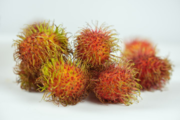 Fototapeta premium Rambutan is a sweet tropical fruit. Eat and feel good.