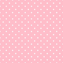 Seamless pink polka dot background  © natrot