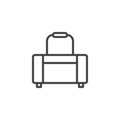 Baggage bag outline icon. linear style sign for mobile concept and web design. Luggage simple line vector icon. Symbol, logo illustration. Pixel perfect vector graphics