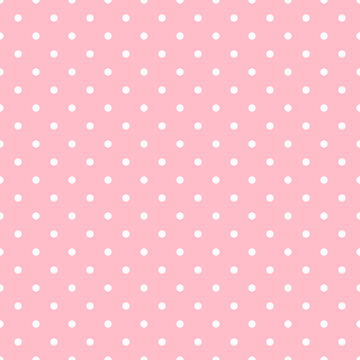 Seamless pink polka dot background 