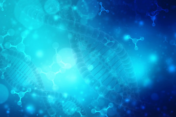 3d render of Dna structure, Medical Technology background