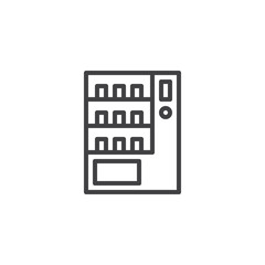 Vending machine outline icon. linear style sign for mobile concept and web design. Waiting room service simple line vector icon. Symbol, logo illustration. Pixel perfect vector graphics