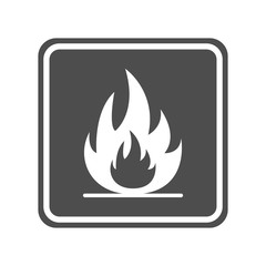 FLAMMABLE SIGN. Square. Vector.