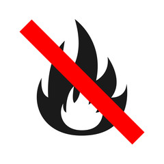 DO NOT MAKE FIRE sign. Vector.
