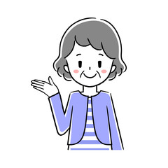 高齢女性　ジェスチャー