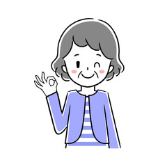 高齢女性　ジェスチャー