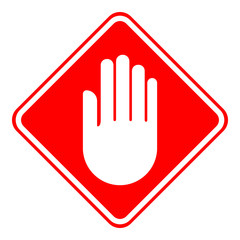 Obraz premium ACCESS DENIED rhombus sign. Vector icon.