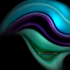 Fluid mixing colors vector wave abstract background design. Colorful mesh waves