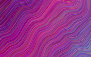 Obraz premium Light violet vector pattern with lines, ovals. Different shades of purple, pink,blue. Modern minimalist design.