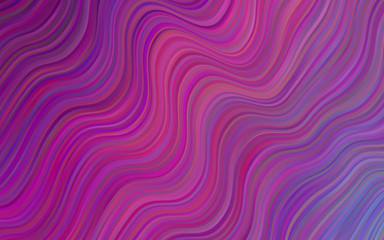 Fototapeta premium Light violet vector pattern with lines, ovals. Different shades of purple, pink,blue. Modern minimalist design.