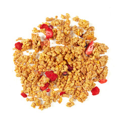 Granola isolated on white