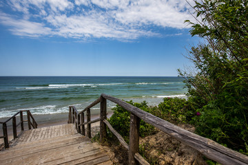 Obraz premium Baltic Sea beach in Jastrzebia Gora. Summer time in north Poland