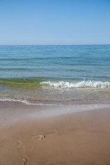 Fototapeta na wymiar Baltic Sea beach in Jastrzebia Gora, summer time