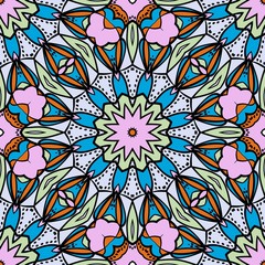 Art deco pattern of floral elements. seamless pattern. Vector illustration. design for printing, presentation, textile industry.