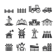 Farm icon set
