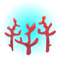 Simple corals vector illustration