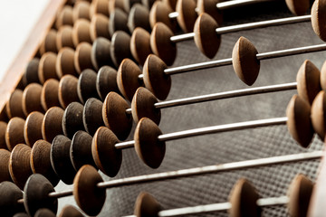 Vintage abacus close up