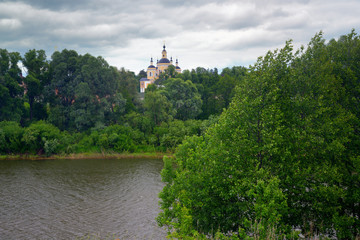 Fototapeta na wymiar Orthodox, rural, Christian monastery.