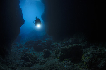 Underwater cave