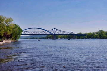 Bridge over the Mississippi River at La Crosse WI.