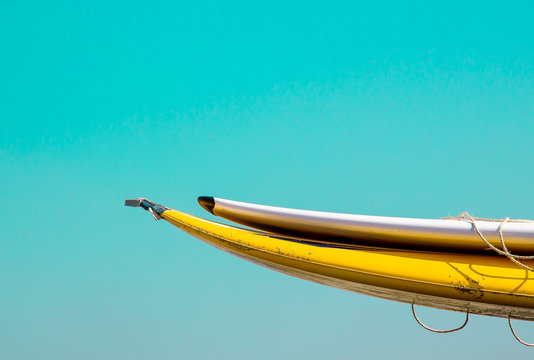 surf board on green background