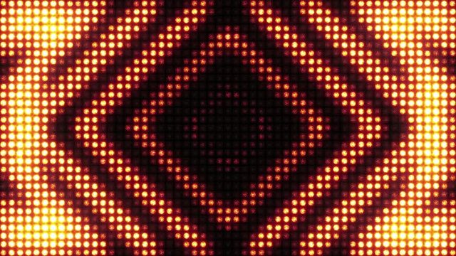 Pulsating geometric pattern on a huge wall of light