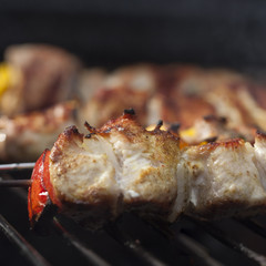 all sorts food on bbq grill