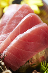 Fresh raw tuna sashimi 