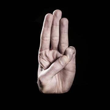 Hand Pfadfinderzeichen Gut Pfad