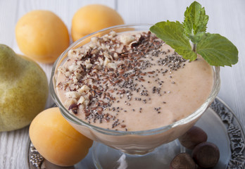 Smoothies with apricot and  pear