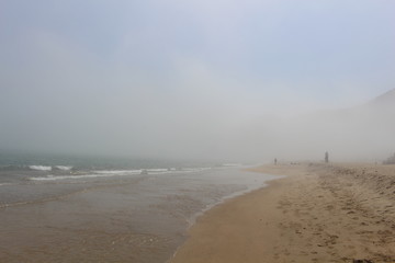 Foggy Beach in Busan, South Korea