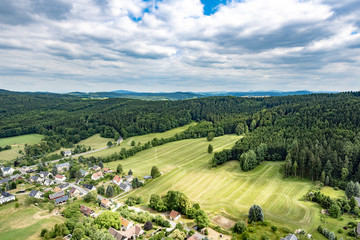 Fototapeta na wymiar Luftbild Mittelgebirge