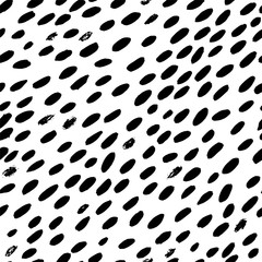 Seamless pattern with paint brush black and color stripe on white background