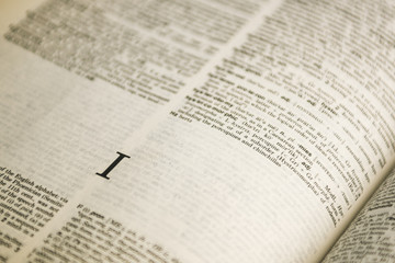 Roman letter on book