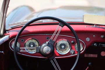 Retro car cockpit