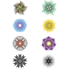 Sacred geometry signs. Set of symbols and elements. Alchemy, religion, philosophy