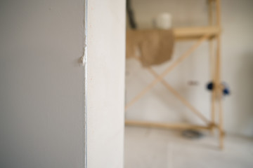 apartment renovation blurred background without people