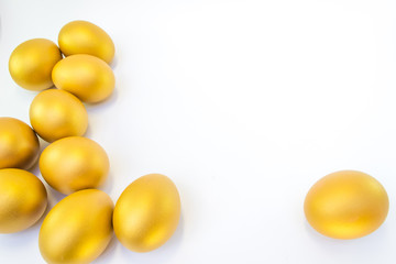 Golden egg opportunity, retirement planning, business investment and life assurance concept of wealth and a chance to be rich