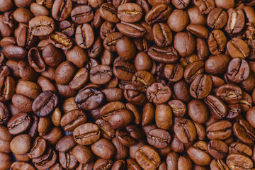 roosted coffee beans texture