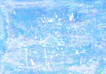Abstract watercolor chaotic blue background