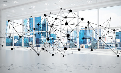 Networking and wireless connection as concept for effective modern business