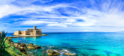 Le Castella .Isola di Capo Rizzuto - fantastic place with castle in the sea. Calabria, Italy