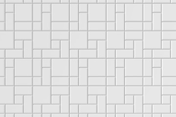 Modern tile wall. 3D rendering.