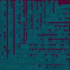 Rows of squares. Abstract digital space background.