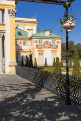 Fototapeta na wymiar Beautiful palace Wilanow in Warsaw. Capital of Poland.