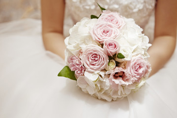 Bride with flower bouquet 